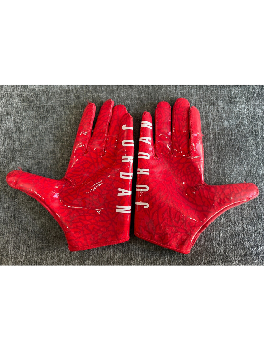 Nike Air Jordan Jet 7.0 Red Elephant Print Football Gloves Size 2XL XXL